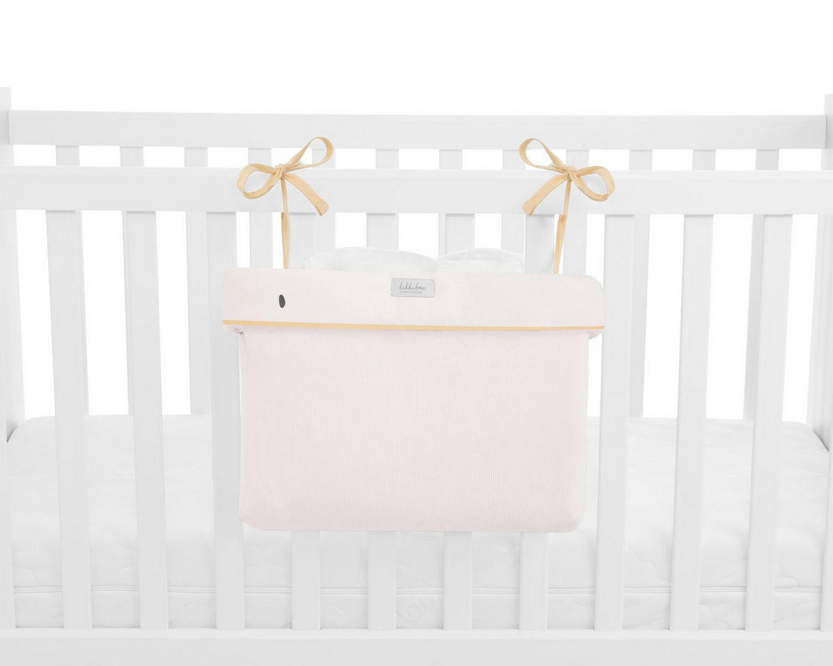 WICKELTASCHE 311080600 rosa Baumwolle, Stickereien, Bindebänder, 33 x 23 x 8 cm, Aufbewahrungskorb - Rosa, Textil (35/7/42cm) - Kikka boo