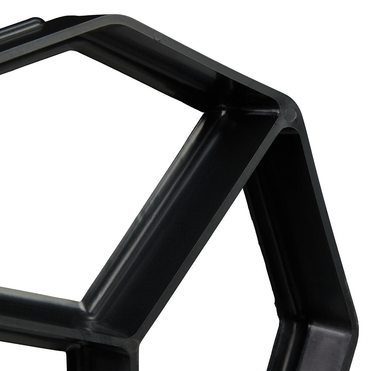 2XGEHWEGFORM - Schwarz, Kunststoff (32/4/32cm) - Relaxdays