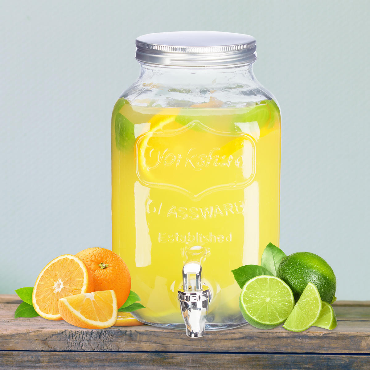 GETRÄNKESPENDER - Transparent, Glas/Kunststoff (3.5L) - Relaxdays