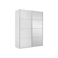 SCHIEBETÜRENSCHRANK Atalio 150 - Silberfarben/Weiß, Holzwerkstoff/Metall (150/215/60cm) - MIRJAN24