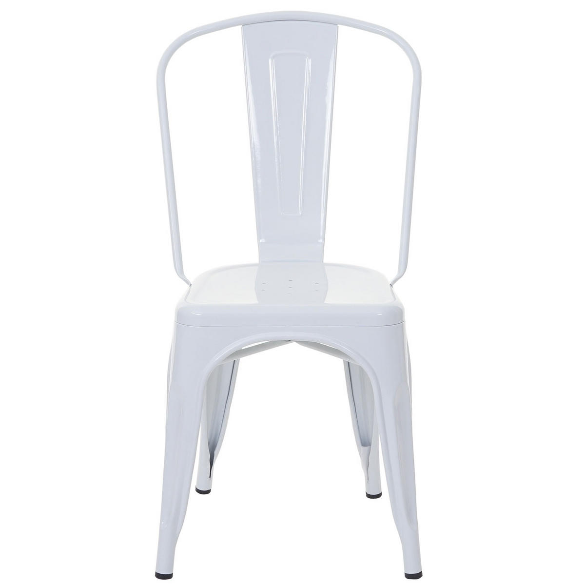 STUHL METALL Weiß 4er-Set - Weiß, Metall (45/87/43cm) - MCW