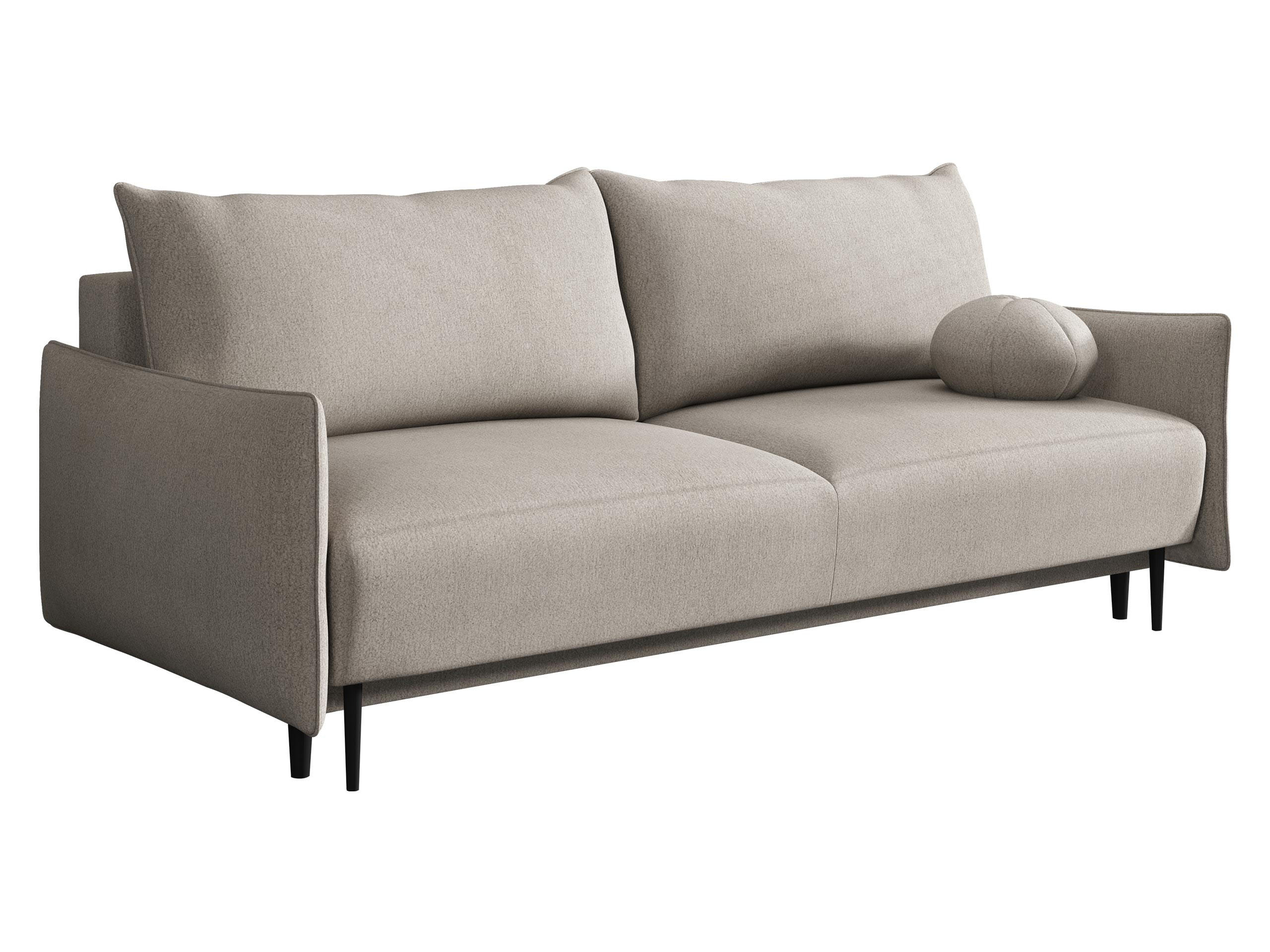 SCHLAFSOFA Dalia - Beige/Schwarz, Holz/Textil (225/88/98cm) - MIRJAN24