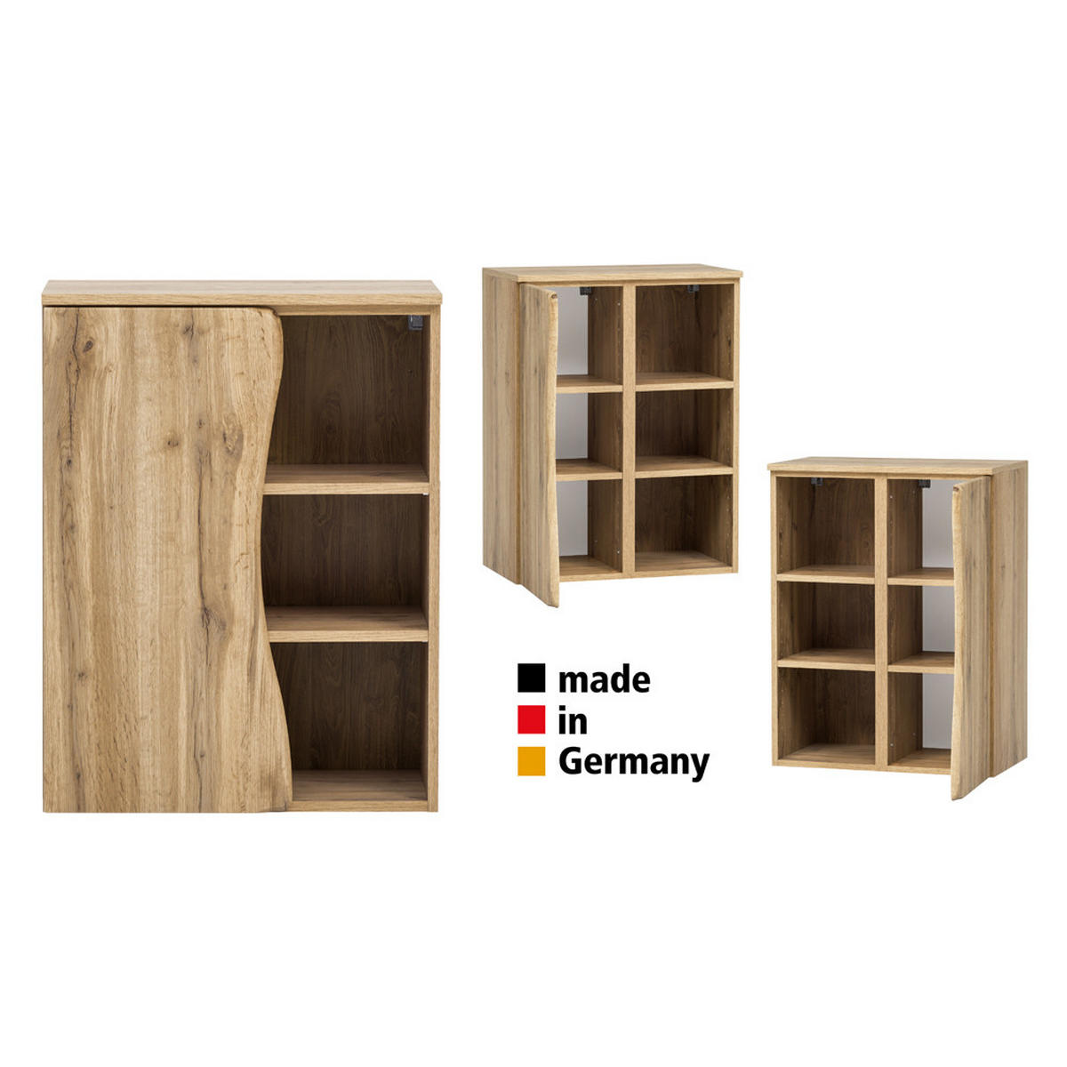 BADMÖBEL-SET 7-TLG. Kahla-03 - Braun, Holzwerkstoff (221/200/52cm) - Lomado
