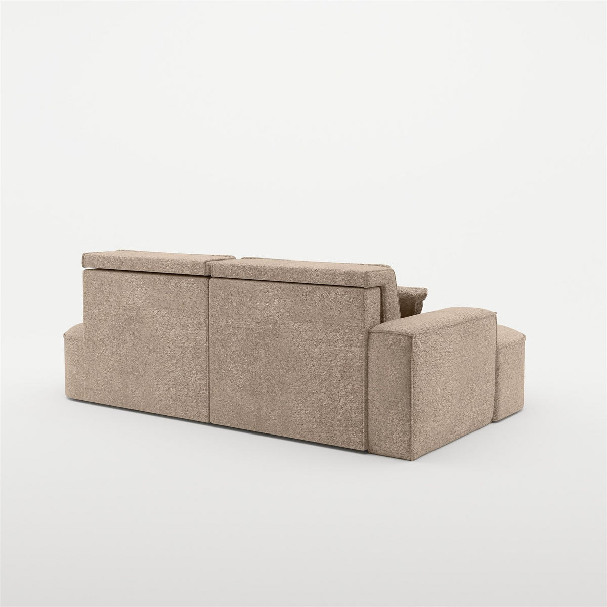 ECKSOFA Venedig Mit Schlaffunktion - Sandfarben, Holzwerkstoff/Textil (278/179cm) - Fun Möbel