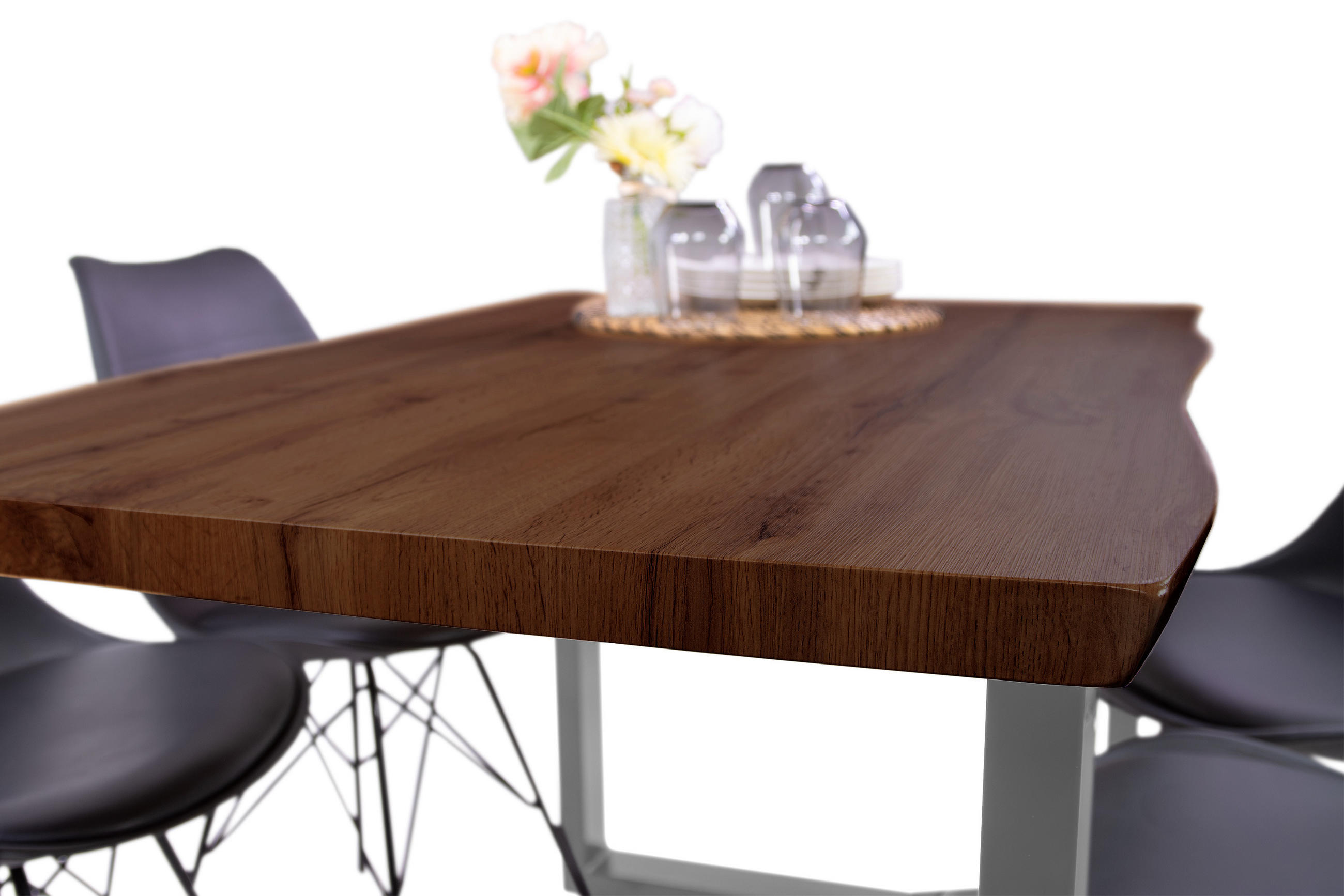 Thumbnail - SAM Esstisch, Nussbaum, Holz, Teilmassiv, Quadratisch, 120x77x80 cm, Esszimmer, Tische, Esstische