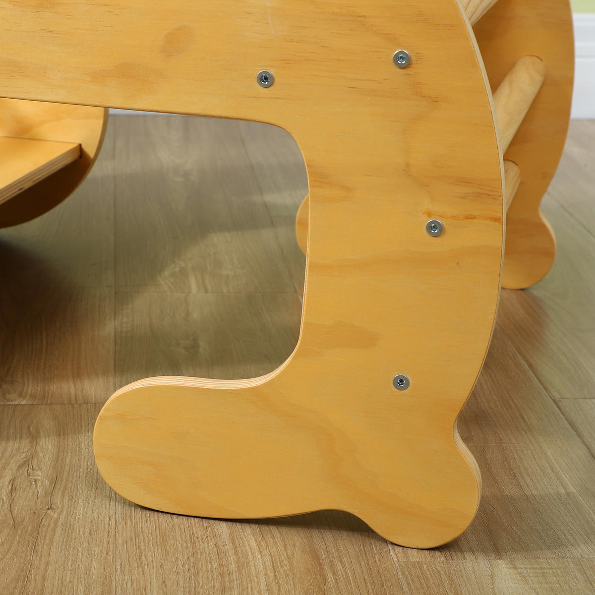 KLETTERBOGEN DE-18381 2-in-1 Spielzeugtisch & Klettergerüst Naturholz - Naturfarben, Holzwerkstoff (58/80cm) - ComfortXL