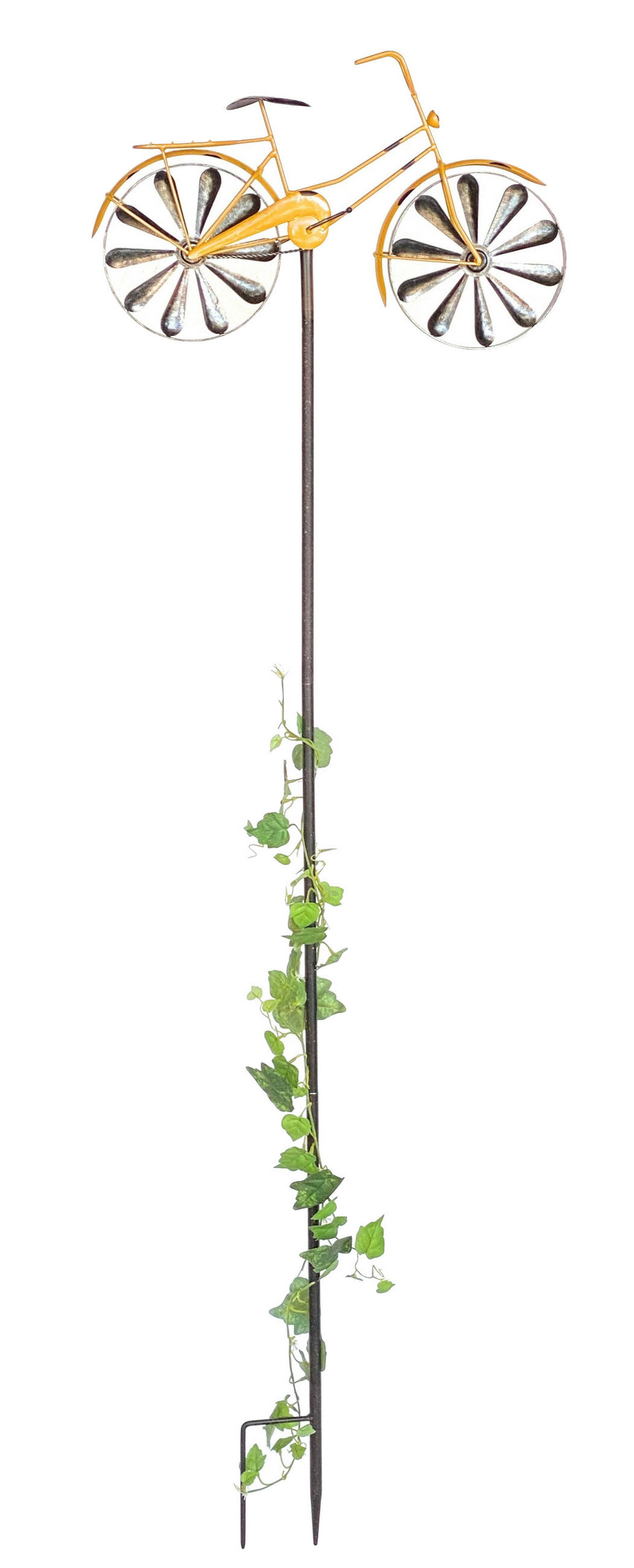 GARTENSTECKER Metall Fahrrad XL 160 cm Gelb 96101 - Gelb, Metall (50/160/11.5cm) - DanDiBo