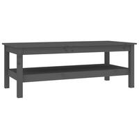 COUCHTISCH Grau 110x50x40 cm Massivholz Kiefer - Grau, Holz (50/110/40cm) - furnicato