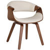 STUHL Stoff Creme - Eukalyptusholzfarben/Creme, Holz/Textil (62/76/52cm) - CLP