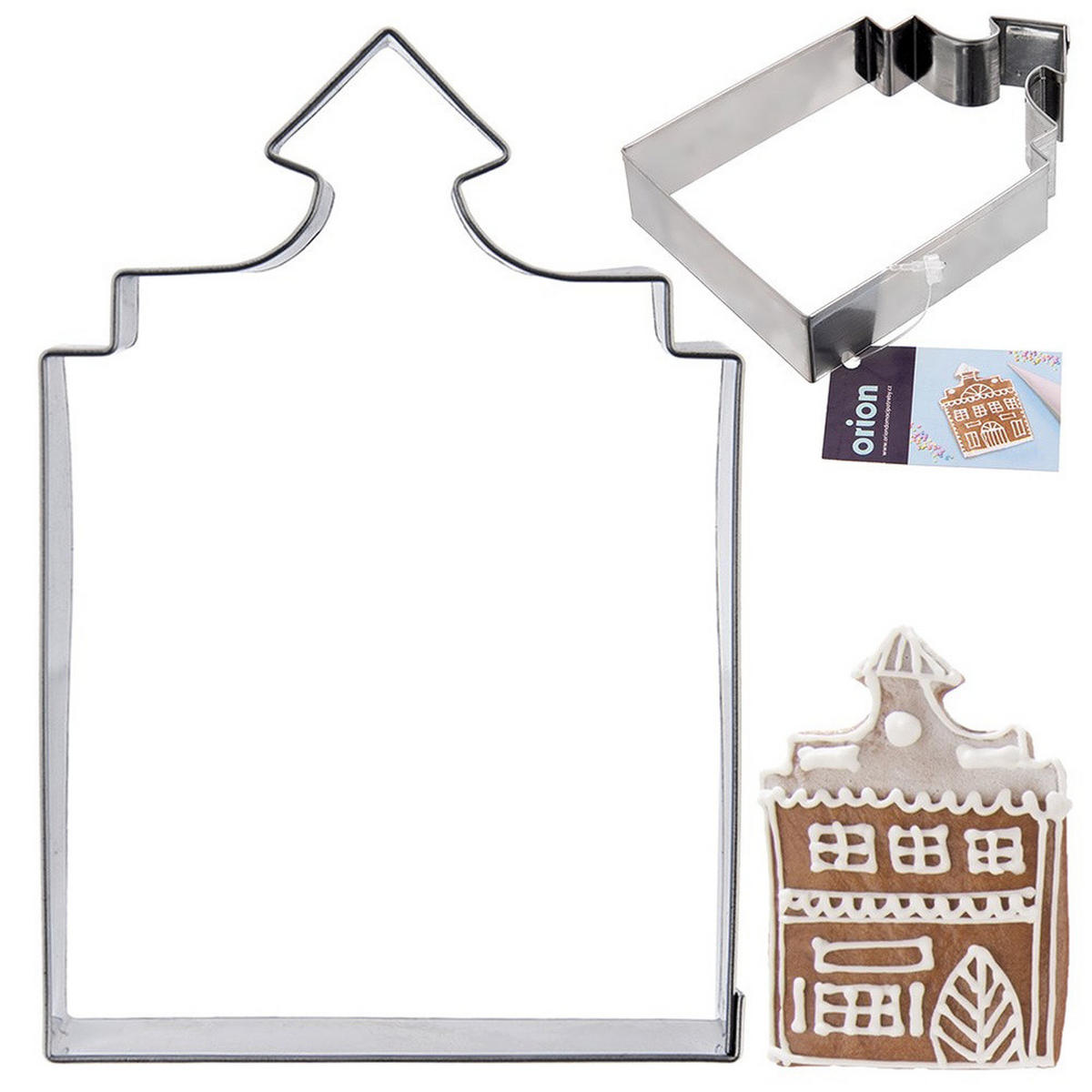 AUSSTECHFORM Haus kompakt 10 cm Silber - Silberfarben, Metall (6.3/1.5/10cm) - Orion 