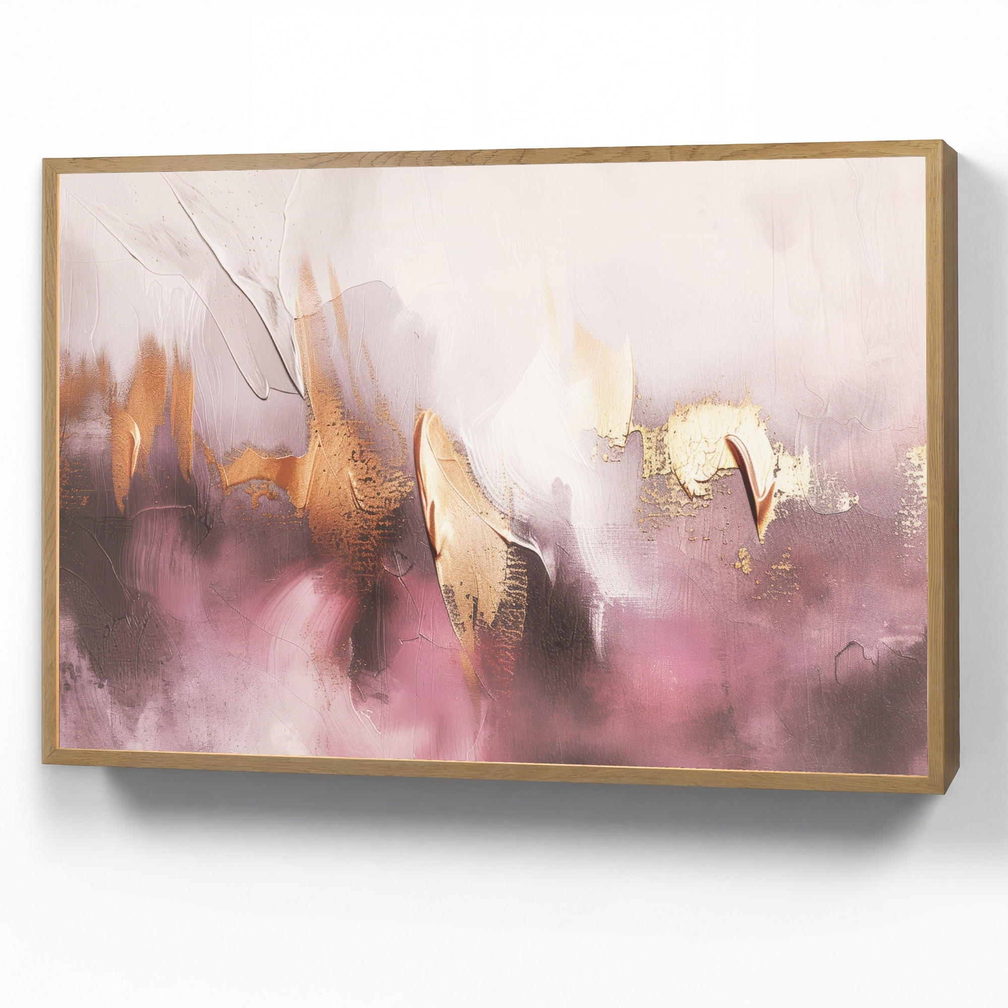 OnlyWow NÁSTĚNNÁ LAMPA S AKUMULÁTOREM Fialová - abstraktní - barva - zlatá 90x60 cm