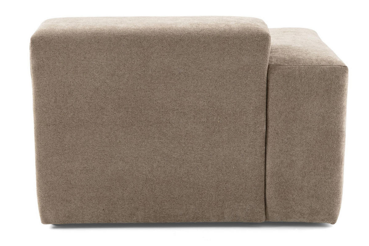 4-SITZER modulares Sofa HEAVEN SET 4 Rechts, Breite 335 cm Webstoff Braun - Schwarz/Braun, Holz/Kunststoff (102/71/335cm) - Muffo