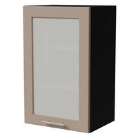 KÜCHENHÄNGESCHRANK Brerra W2S/45 Schwarz / RAL 1019 graubeige Matt 45 / 32,5 / 72cm - Graubraun/Schwarz, Holz/Holzwerkstoff (45/72/32.5cm) - Feldmann-Wohnen