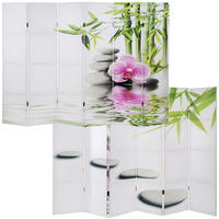 FOTO-PARAVENT Weiß, Altrosa - Altrosa/Weiß, Holz (240/180/2cm) - MCW