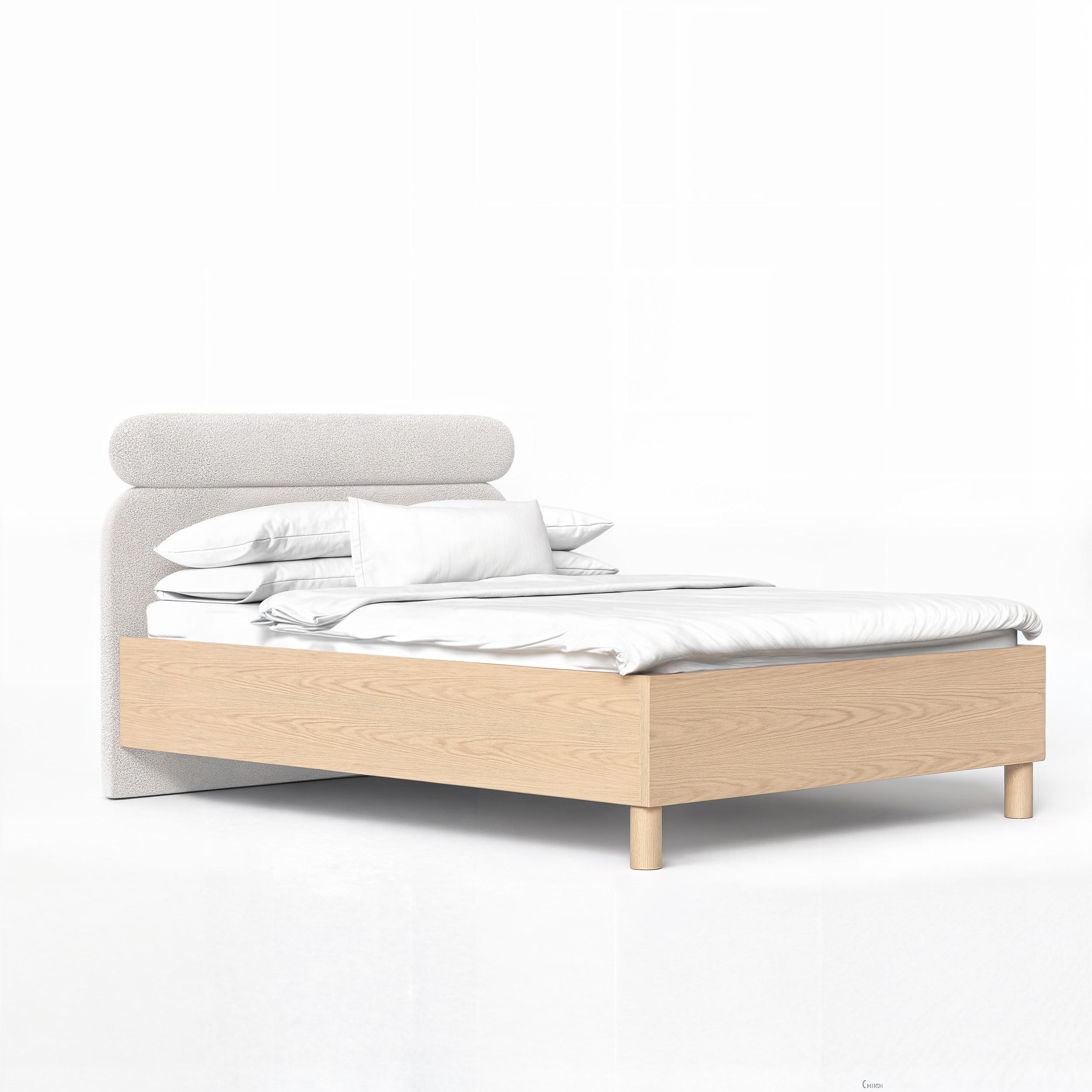 BOXBETT SENA 140/200 cm mit Matratze und Topper, Eiche Bookmatch - Eichefarben, Holz/Holzwerkstoff (140/200cm) - Idohome
