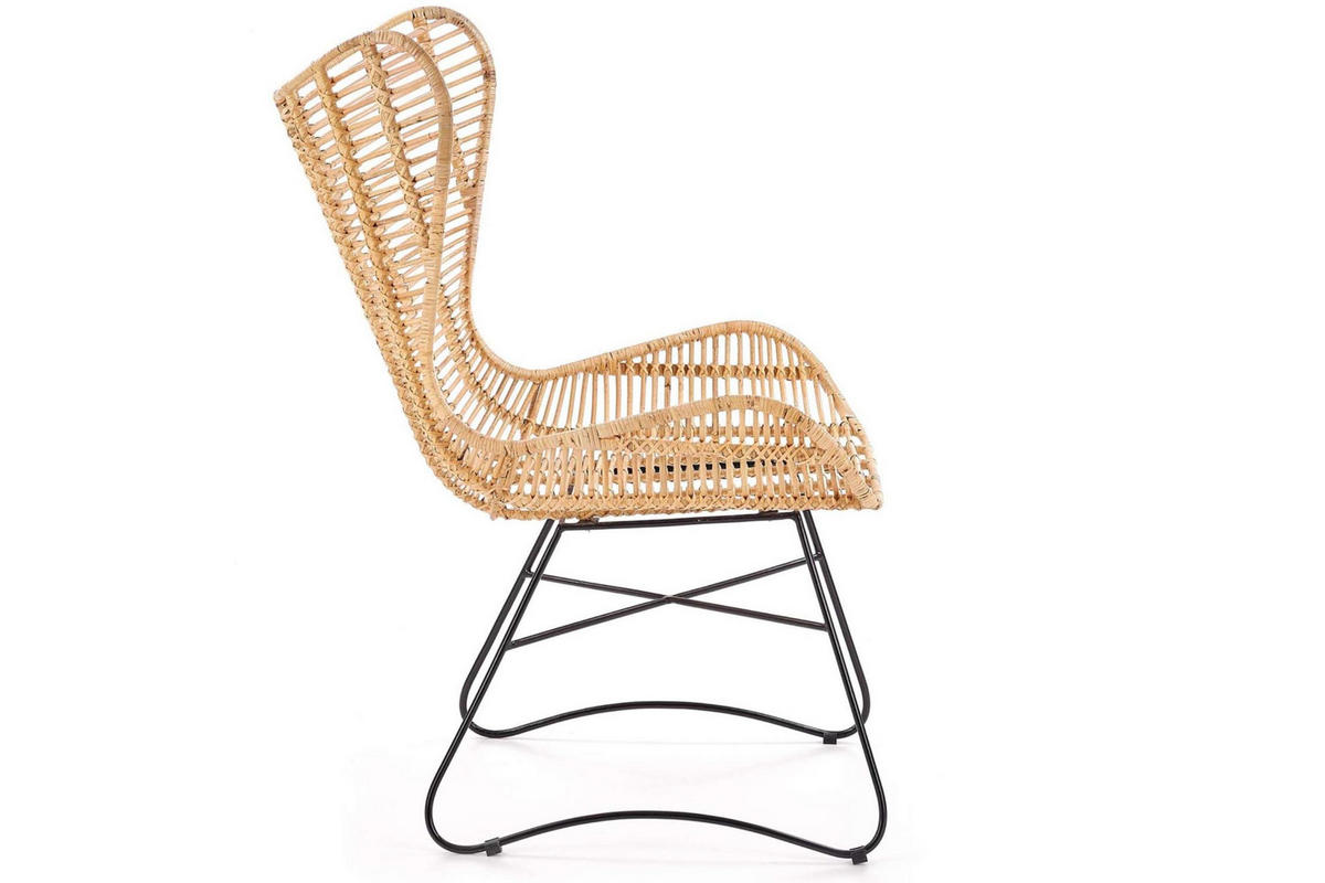 GARTENSESSEL ARDENS Boho, beige/schwarz - Beige/Schwarz, Kunststoff (103/70/69cm) - KONSIMO®