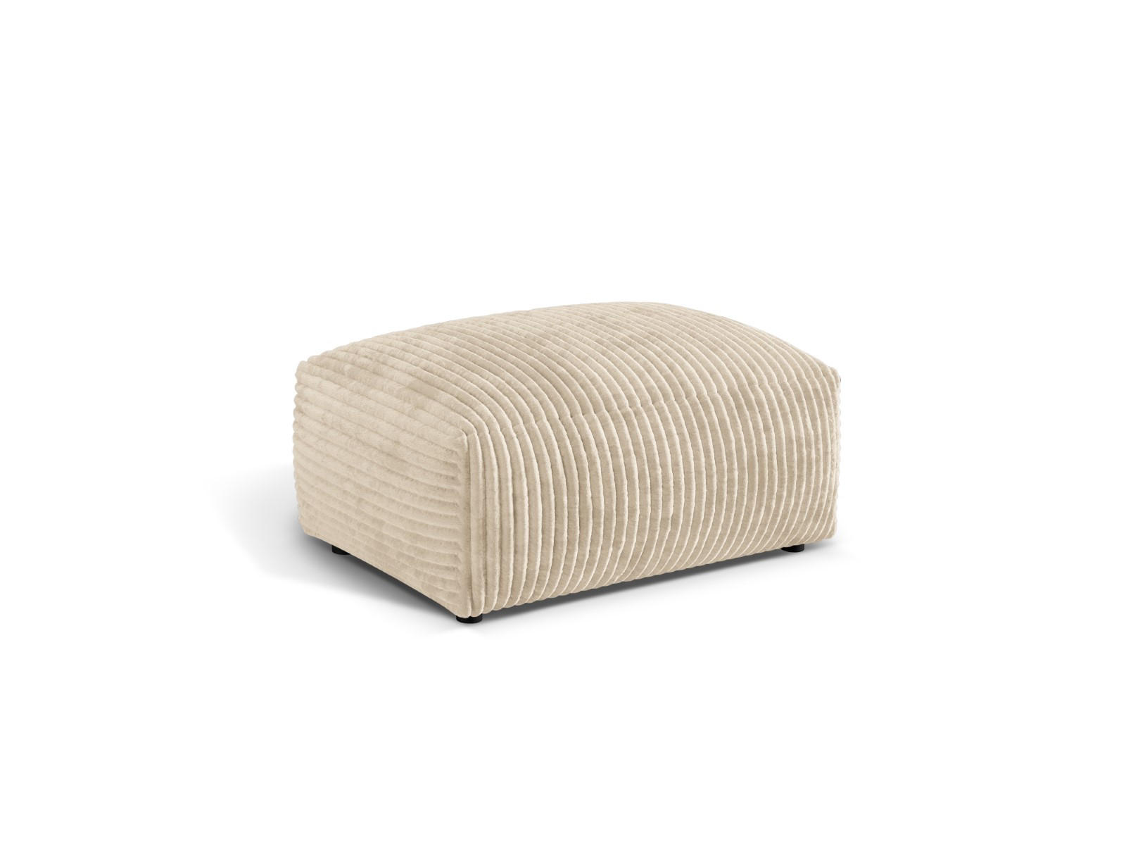 POUF Martina aus Cord leichtes beige - Creme, Textil (65/44/95cm) - Micadoni