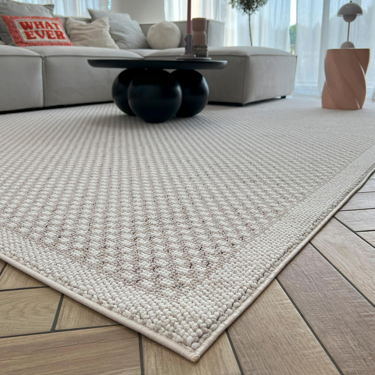 TEPPICH Lora SE16A Mazovia 180x250cm Beige Creme Einfarbig Kurzflor - Creme, Textil (180/250cm) - Mazovia
