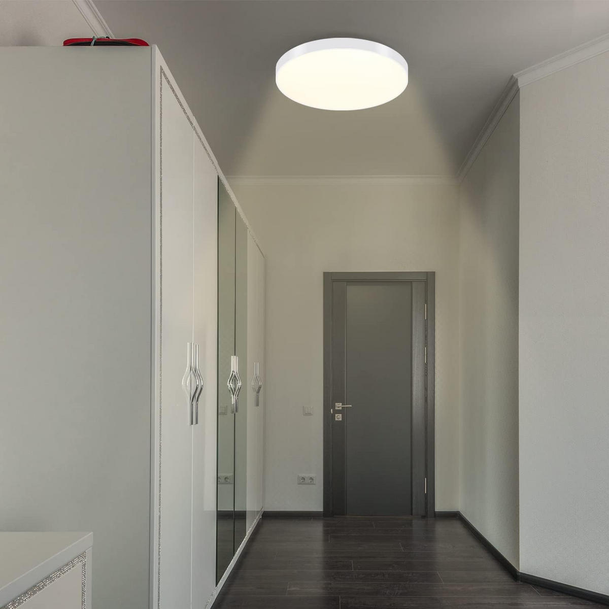 DECKENLEUCHTE Cassiopeia 21/21/5.7 cm - Weiß, Kunststoff (21/21/5.7cm) - ZMH