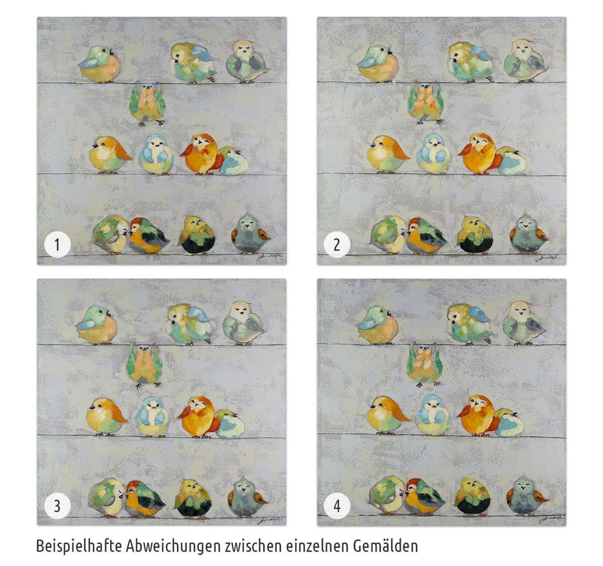 ACRYLBILD HANDGEMALT 80/80 cm - Multicolor/Grau, Holz/Textil (1.6/80cm) - KUNSTLOFT