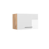HÄNGESCHRANK Fame-Line Weiß Hochglanz 60 cm Flach - Honigeiche/Weiß Hochglanz, Holzwerkstoff (60/40/34.1cm) - Vicco