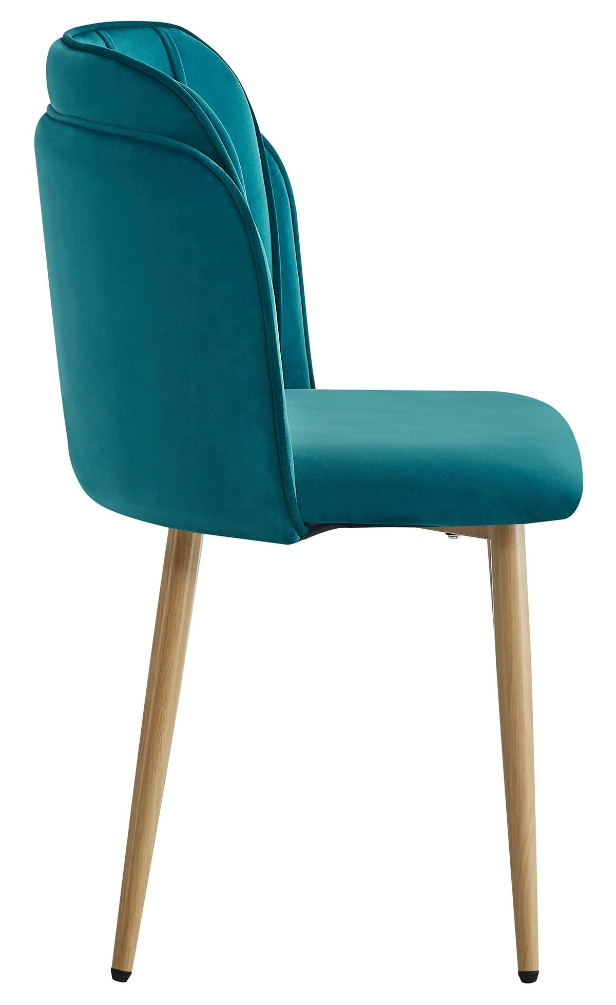 STUHL 2er-Set Samt Blau - Blau, Textil (51/85/53cm) - Nordlys