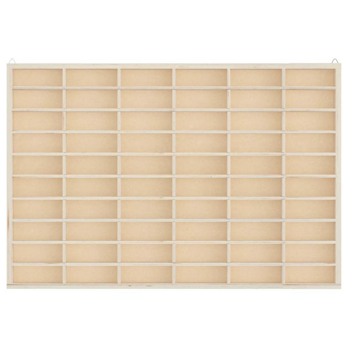 WANDREGAL mit 60 Fächern 60/4,5/40,5 cm aus Holz Max. Belastbarkeit 20 KG - Braun, Holz (60/40.5/4.5cm) - vidaXL