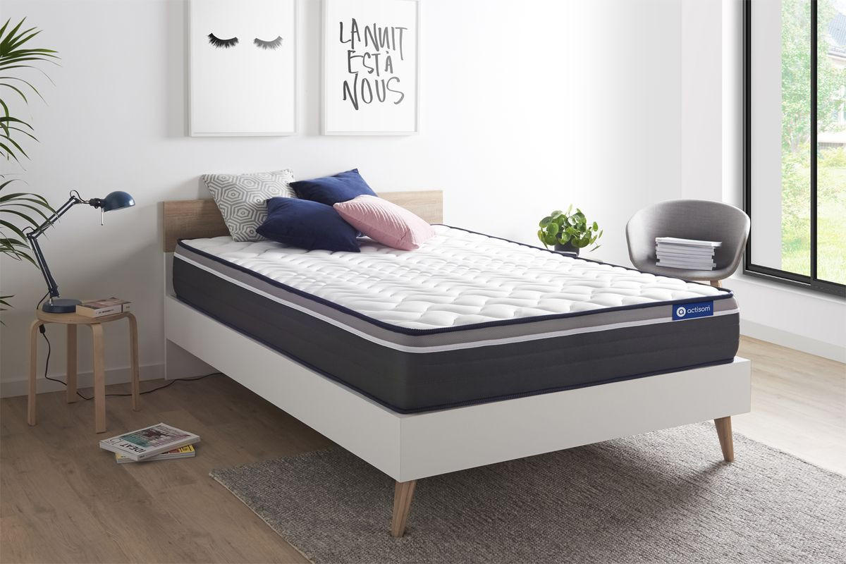 MATRATZE Actilatex plus Latex und Memory-Schaum 150 x 190 cm h4 - Weiß, Textil (150/190cm) - ACTISOM