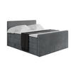 BOXSPRINGBETT mit Matratze H3|H4 und Lattenrost - TOLO-Z KING 200x200 Cord - Dunkelgrau - Dunkelgrau, Holzwerkstoff (200/200cm) - ALTDECOR