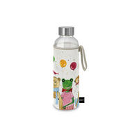 GLASFLASCHE MIT SCHUTZHÜLLE Kid Party 500 ml - Multicolor, Kunststoff (0.5L) - PPD