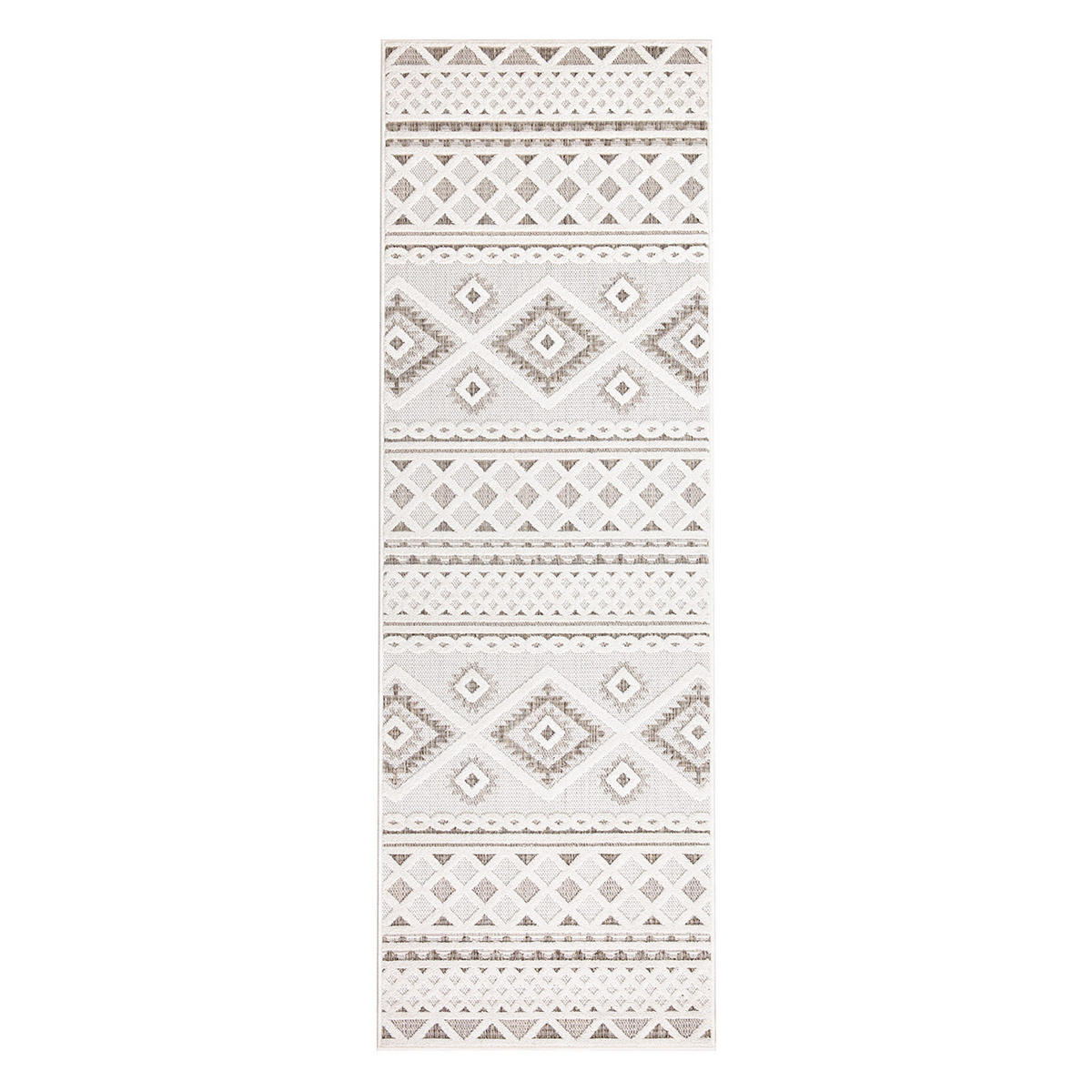 OUTDOOR-TEPPICH Santorini 435 Creme 80x250 cm - Creme, Textil (80/250cm) - carpet city