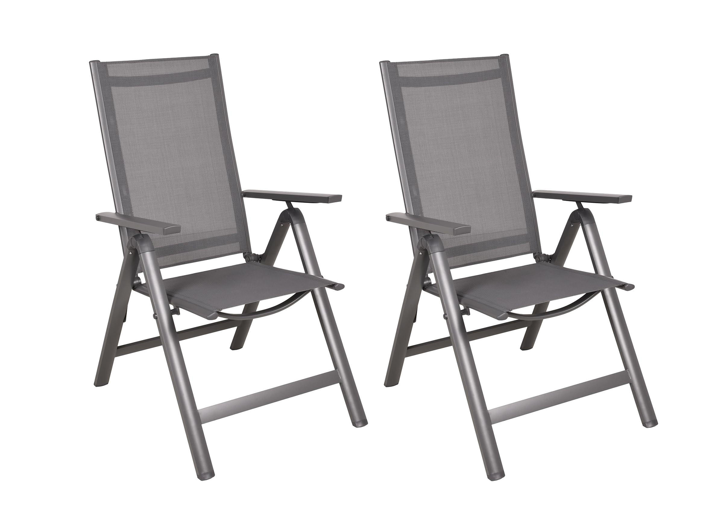 GARTENSTUHL 2er Set Susan Stapelstuhl - Anthrazit, Kunststoff (59.5/107/73cm) - DELUKE