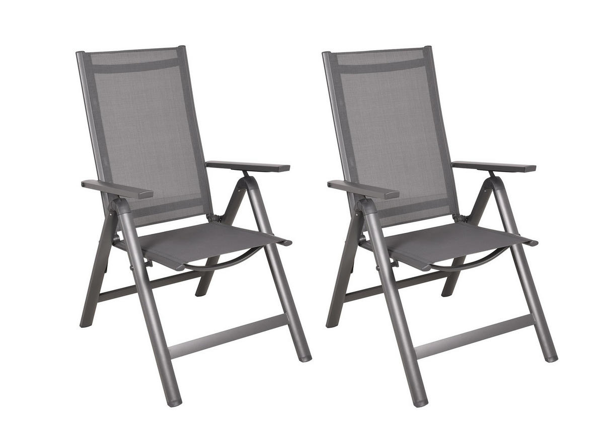 GARTENSTUHL 2er Set Susan Stapelstuhl - Anthrazit, Kunststoff (59.5/107/73cm) - DELUKE