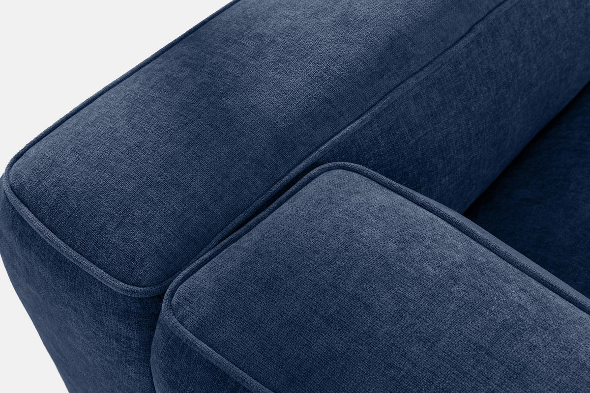 ECKSOFA LINKS FUBBO, Dunkelblau - Dunkelblau, Holz/Holzwerkstoff (225/176cm) - KONSIMO®