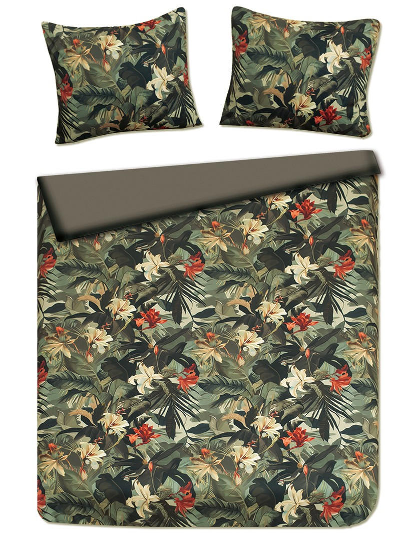 BETTWÄSCHE Manuca - Dunkelgrün, Textil (160/200cm) - home&you