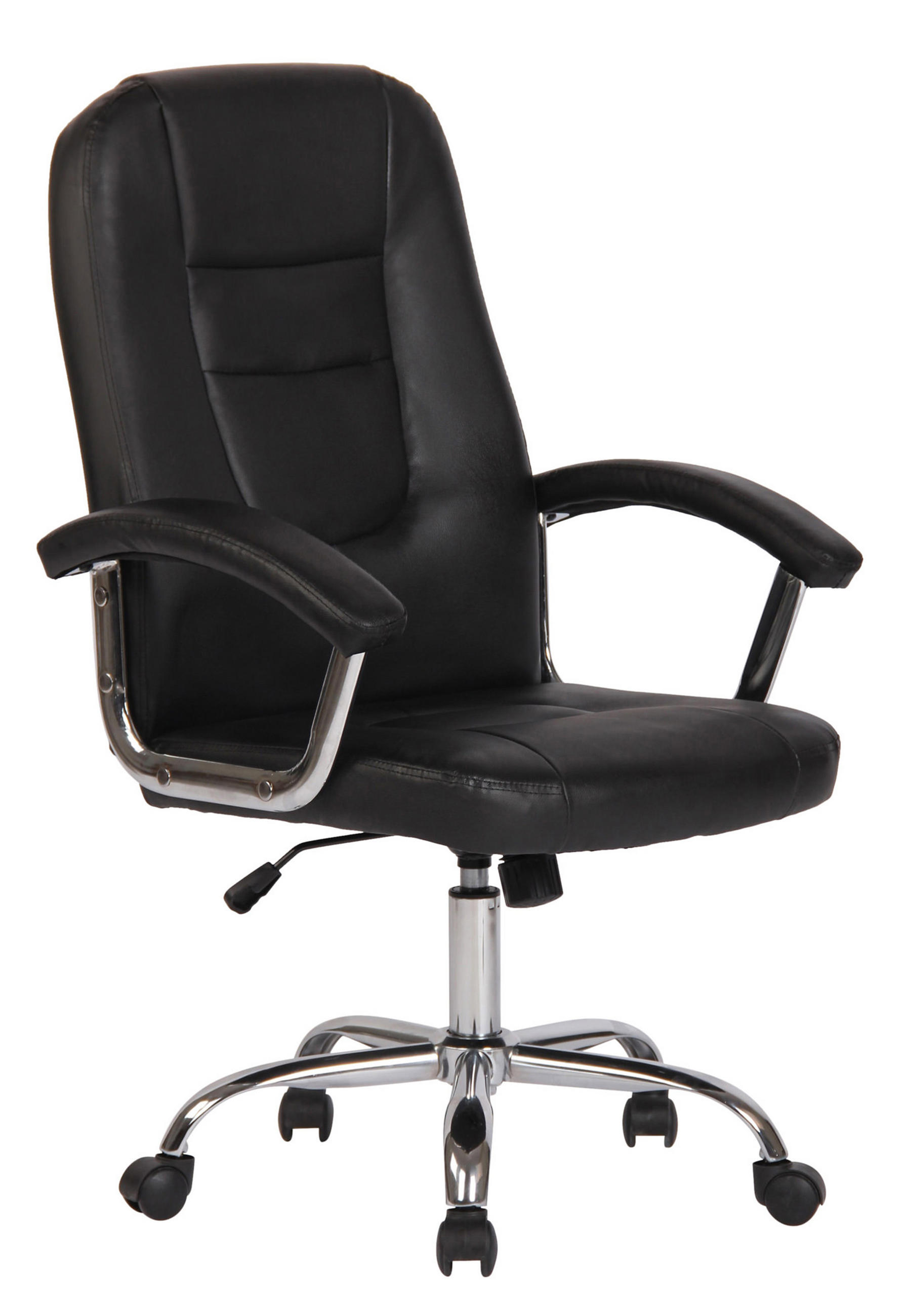 BÜROSTUHL Klyne schwarz - Chromfarben/Schwarz, Metall (66/116/70cm) - TPFLiving