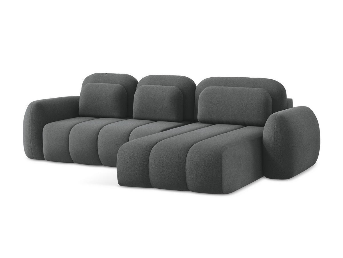 4-SITZER-SOFA Chenille Stoff Creme - Creme/Schwarz, Holzwerkstoff/Kunststoff (244/70/102cm) - LaMiaSofa