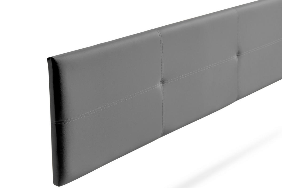 KOPFTEIL gepolstert ALMA Kunstleder 170x50x5 cm - Dunkelgrau - Moonia - Dunkelgrau, Holz (170/5/50cm)