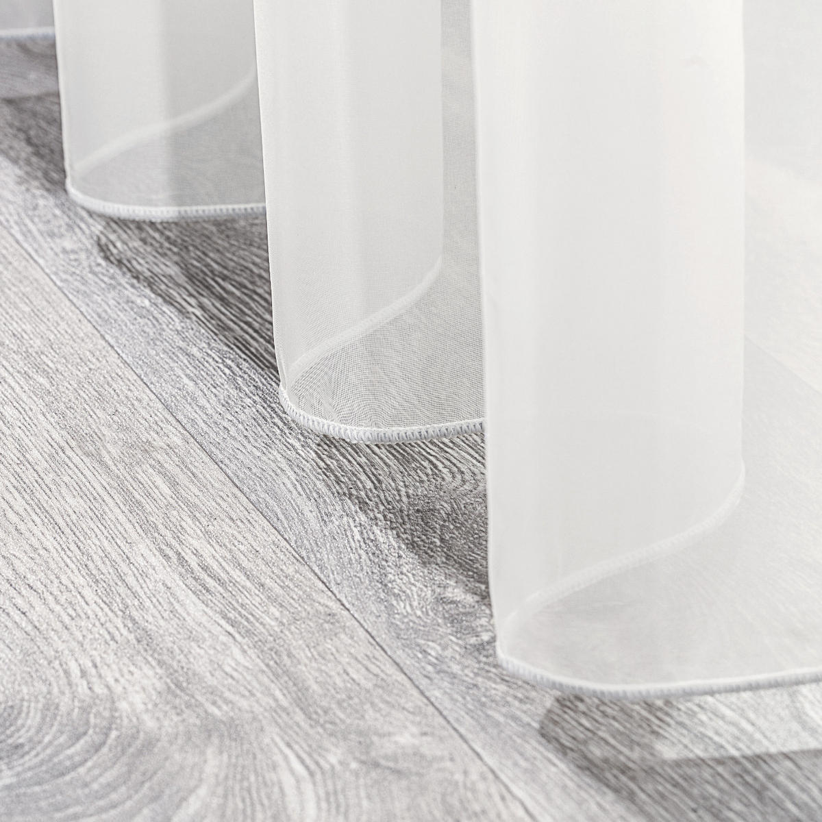 WELLENGARDINE Voile mit Bleiband, ecru, 300x265 cm - Weiß, Textil (300/265cm) - Dekoria