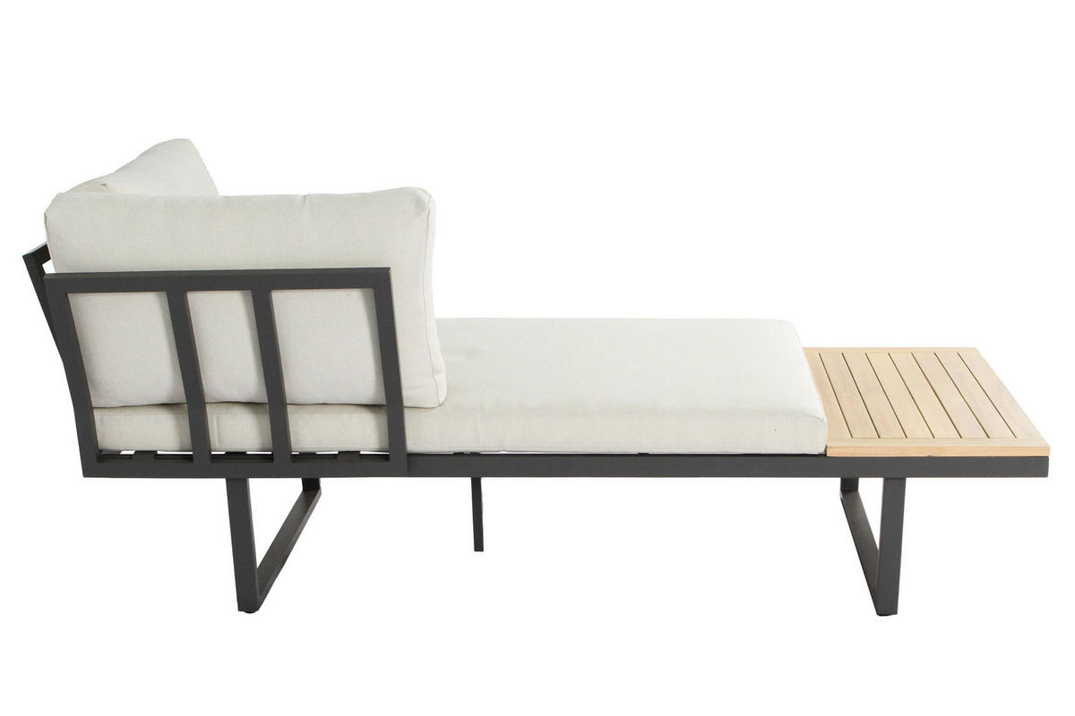 GARTEN-ECKLOUNGE Celano Beige Aluminium für 4 Personen - Grau, Kunststoff - Green Spirit
