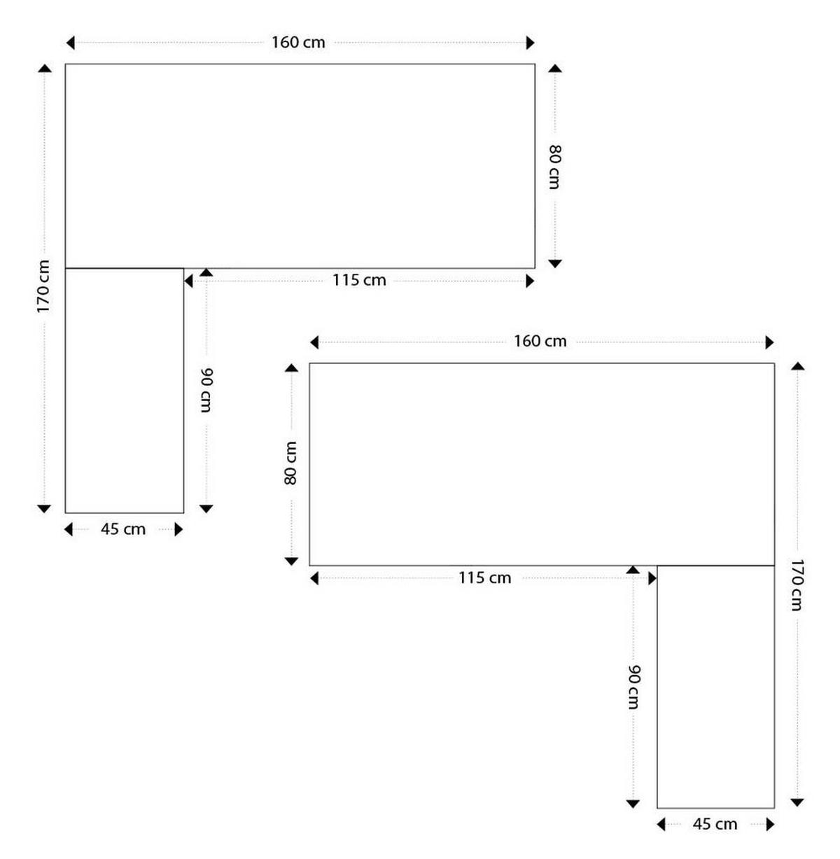 ECKSCHREIBTISCH Glas Metall Chromakzente Platzsparend KERIX, Schwarz 170x160x73 cm - Schwarz, Glas/Metall (160/170/73cm) - KADIMA DESIGN