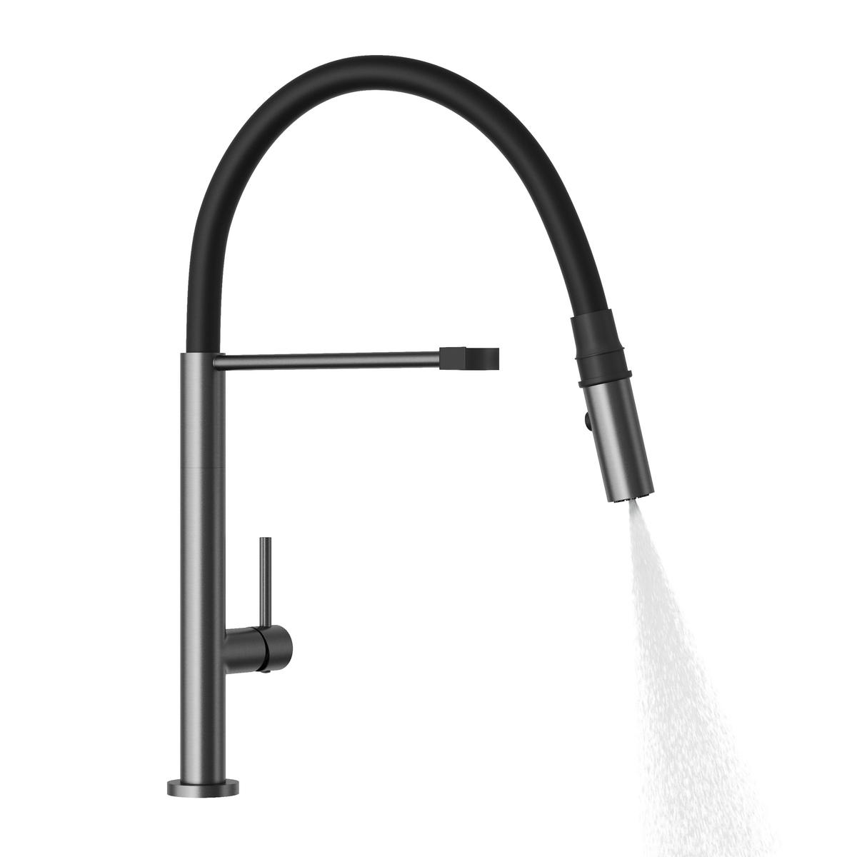 KÜCHENARMATUR Scala Gunmetal Schwarz - Grau, Metall (27/47/27cm) - Granitan