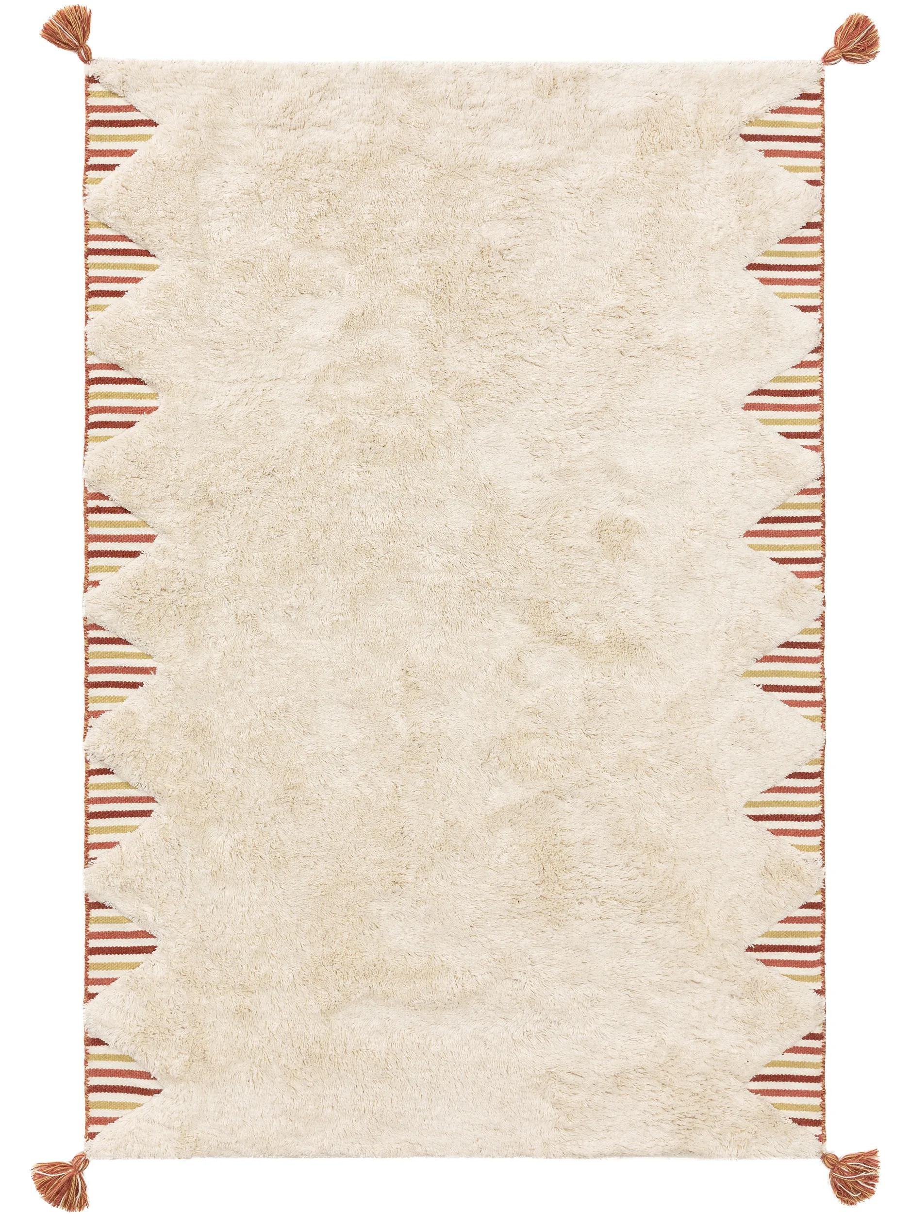 WOLLTEPPICH Floki Ivory 160x230 cm - Creme, Textil (160/230cm) - Lytte