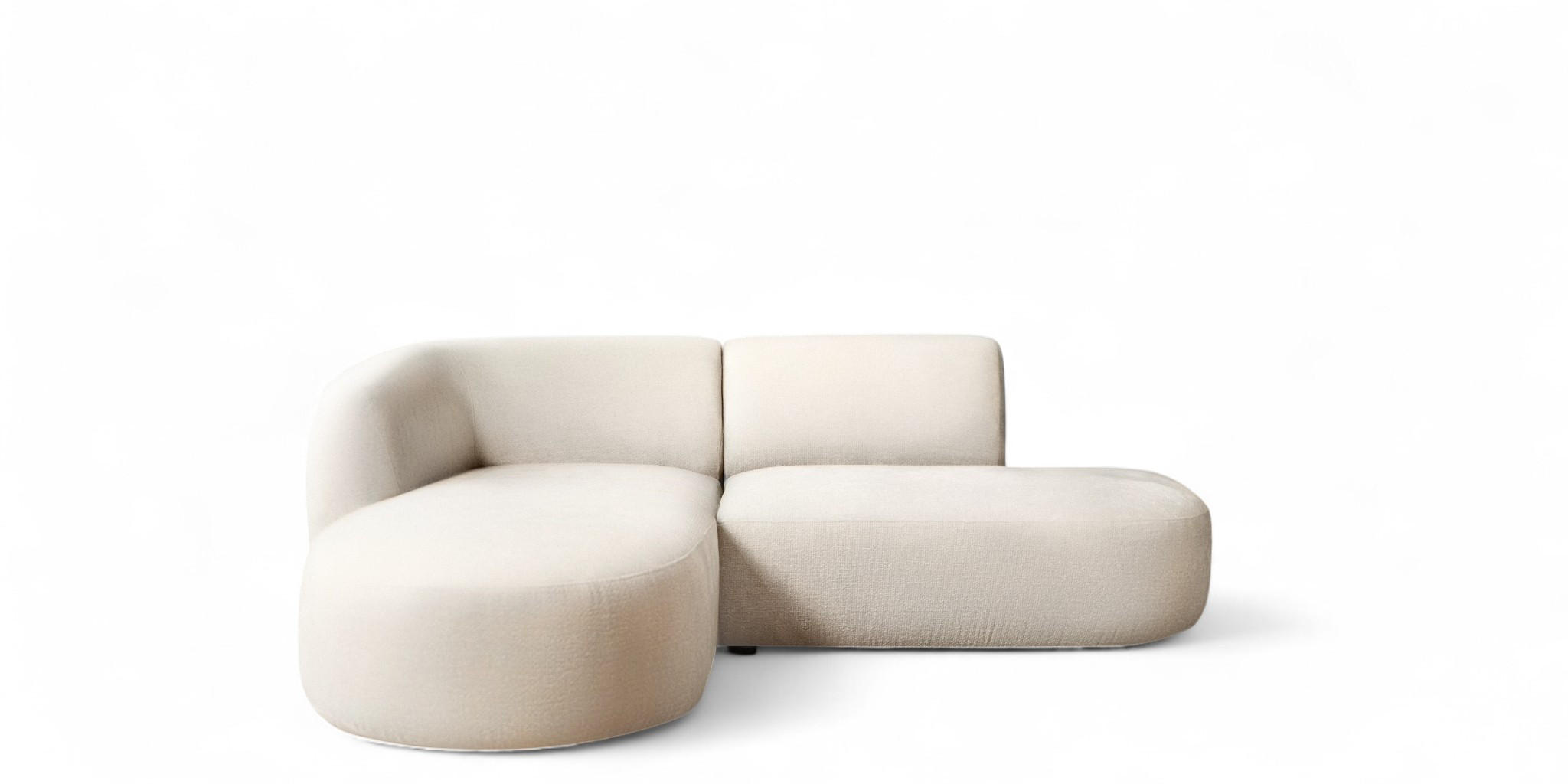 ECKSOFA Babette - Creme, Holzwerkstoff/Textil (188/242cm) - Fun Möbel