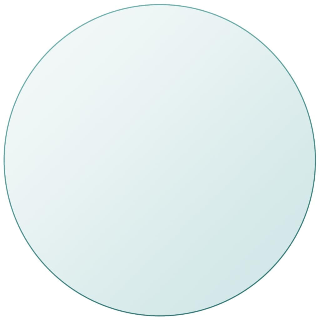 TISCHPLATTE rund Ø 50 cm Dicke 8 mm Transparente Glasplatte - Transparent, Glas (50/50/0.8cm) - DELUKE