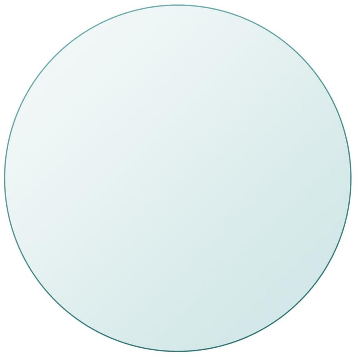 TISCHPLATTE rund Ø 40 cm Dicke 8 mm Transparente Glasplatte - Transparent, Glas (40/40/0.8cm) - DELUKE