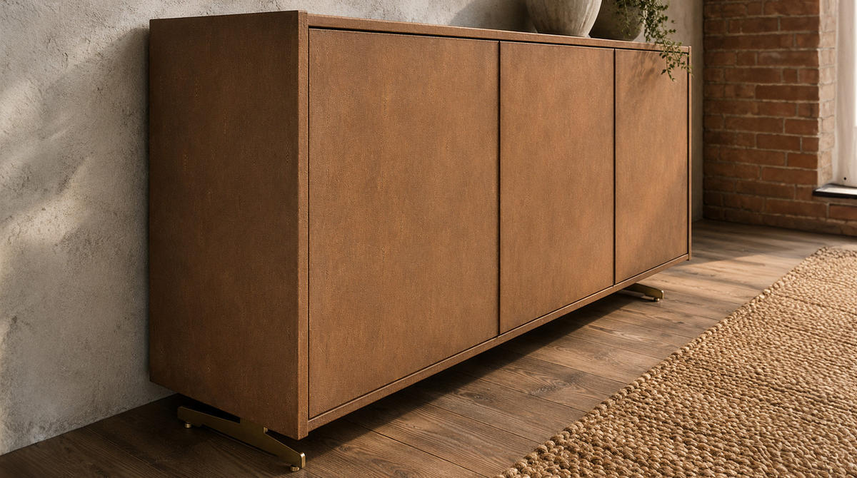 SIDEBOARD GALA Gold Holz - Goldfarben, Holz/Metall (180/85/40cm) - KAWOLA
