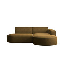 ECKSOFA MODENA L STUDIO Stoff Verita Hellbraun Rechts - Hellbraun, Holz (236/165cm) - Kaiser Möbel