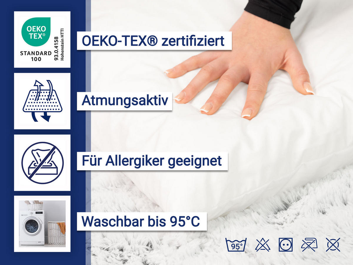 KISSEN, 60x80 cm, 65% Polyester, 35% Baumwolle, Weiß - Weiß, Textil (60/80cm) - Zollner