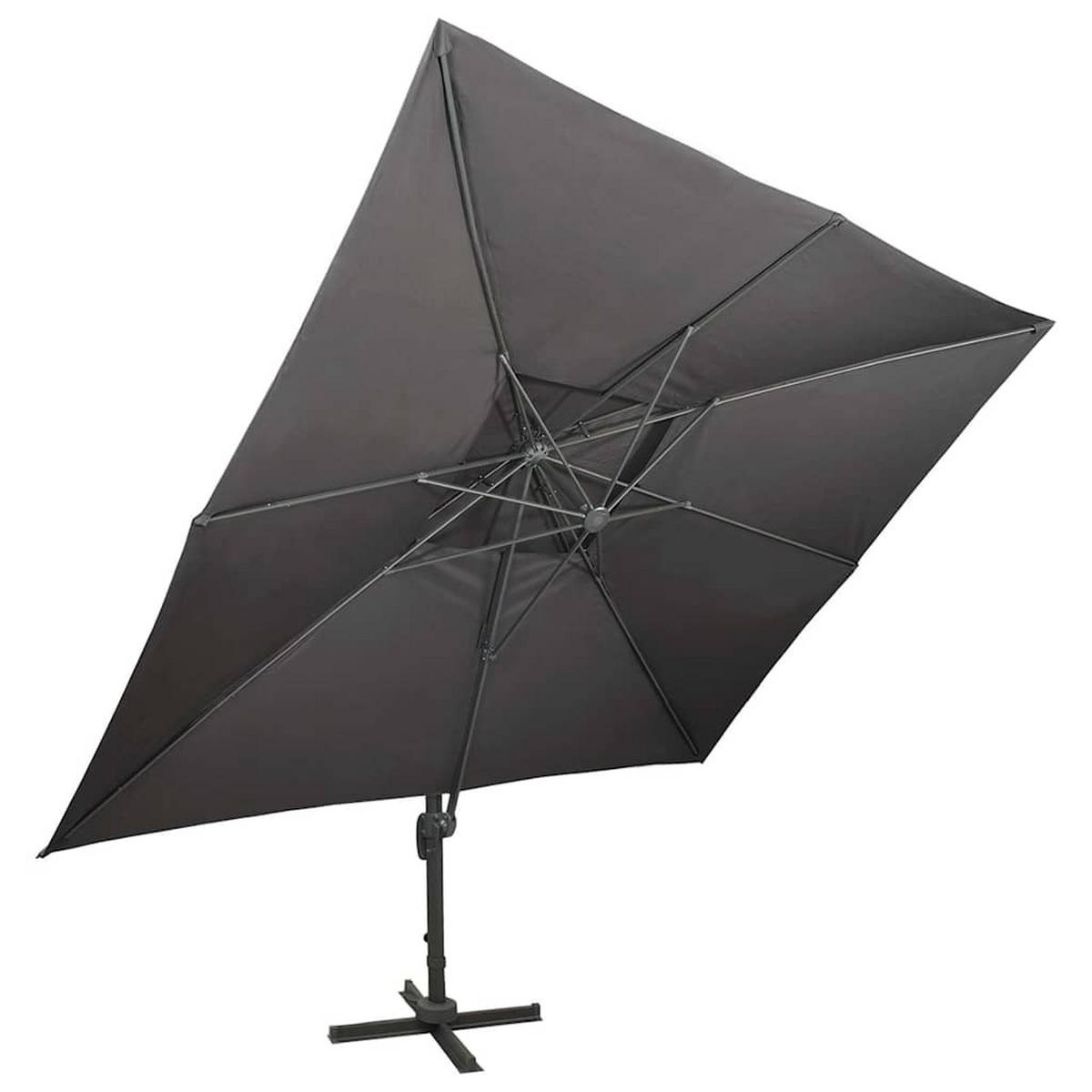 AMPELSCHIRM Mit Doppeldach Anthrazit 400/300 Cm - Anthrazit, Textil (400/300cm) - vidaXL